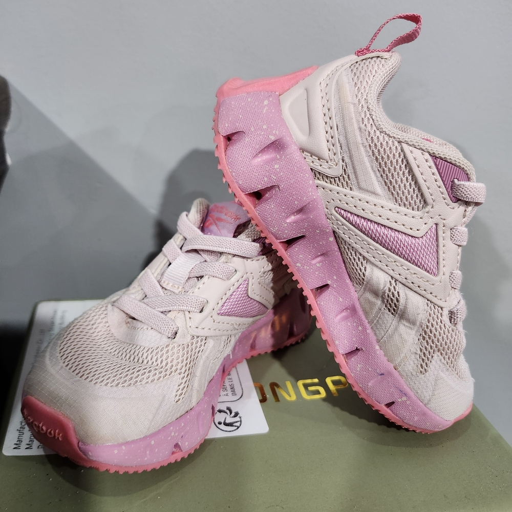 Reebok Kids Pink and Light Pink Sneakers, without original box.